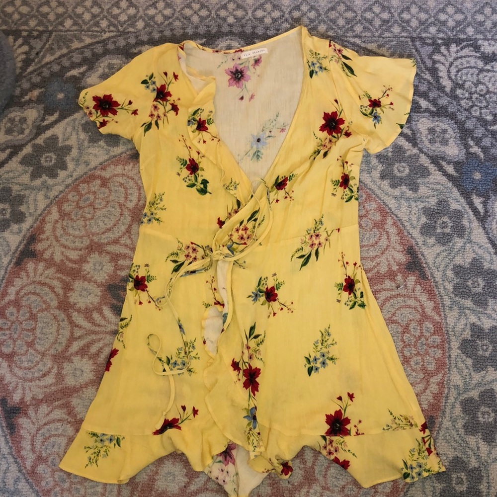 LA Hearts Floral Wrap Dress-Size M